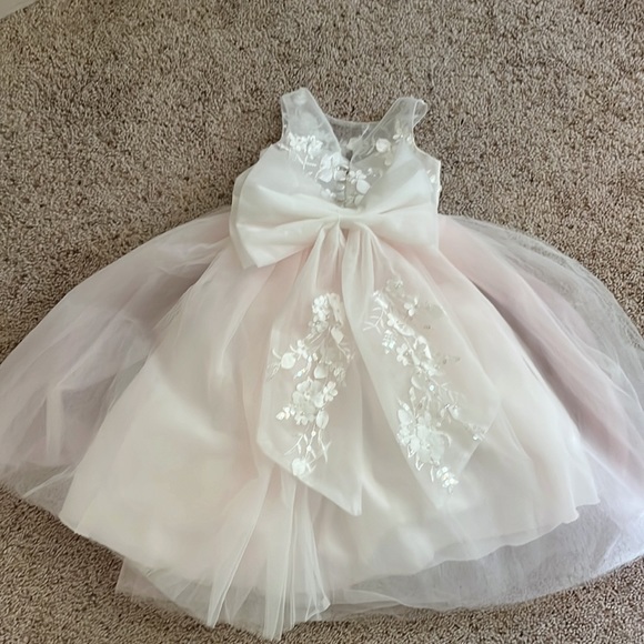 A-Line Tea-length Flower Girl Dress - Picture 4 of 4